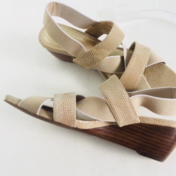 Ros Hommerson Wynona Comfort Women’s Nude Strap Wedge Sandals Size 9N - Picture 9 of 11